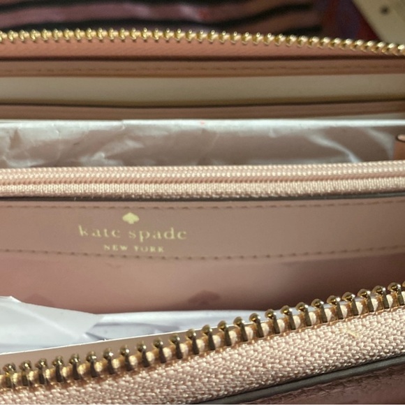 Kate Spade | NWT | Rose Smoke large continental wallet | with original duster - Picture 7 of 7